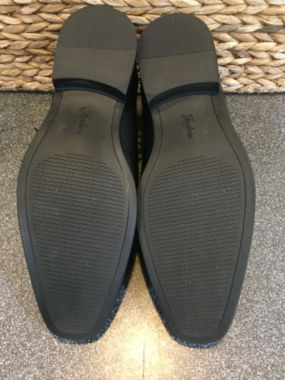 Florsheim Black Leather Cap-Toe Derby Shoes